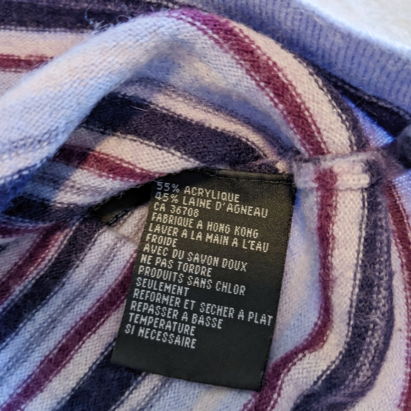 * DONATED * Vintage | 90s striped lambswool top - Picture 4 of 6